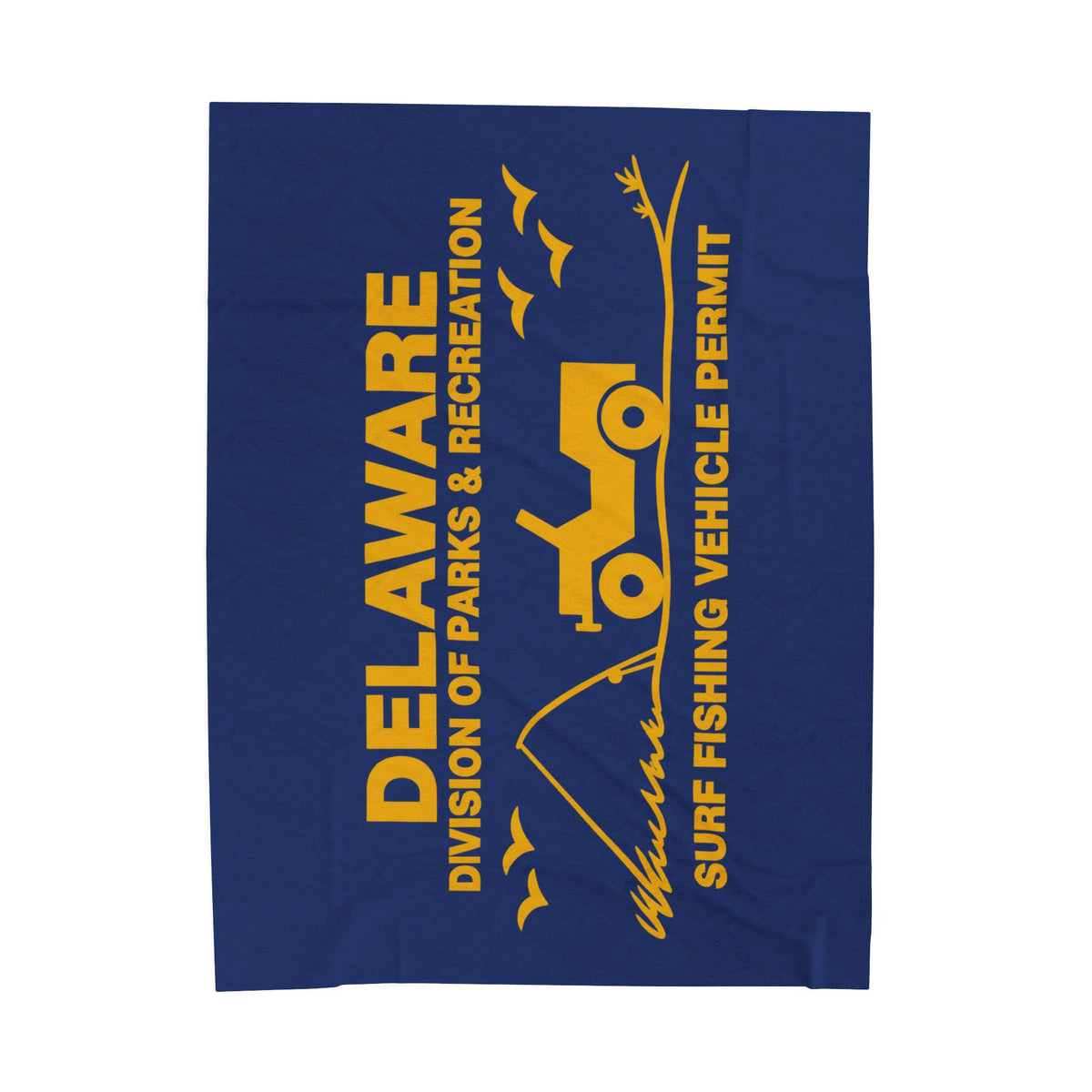 Delaware Parks & Recreation Surf Fishing Permit Velveteen Plush Blanket