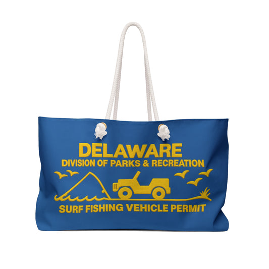 Delaware Surf Fishing Weekender Bag – State Parks Permit Beach Tote