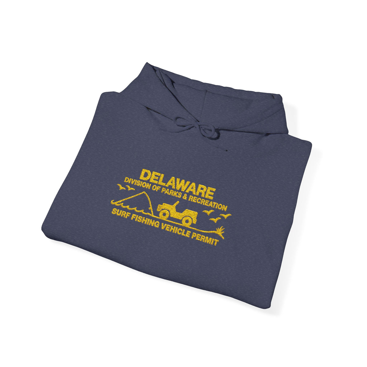 Embroidered Delaware Beach Vibes Hoodie – Retro ‘Delaware’ Surf Graphic