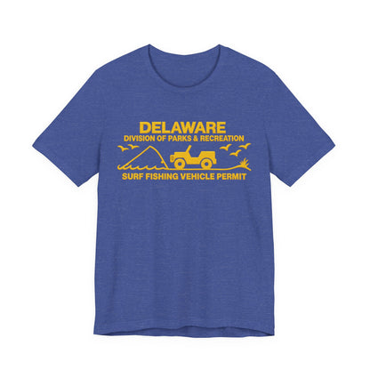 Delaware Surf Fishing Vehicle Permit Tee — Coastal Parks & Recreation Shirt