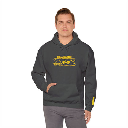 Embroidered Delaware Beach Vibes Hoodie – Retro ‘Delaware’ Surf Graphic