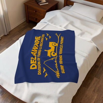 Delaware Parks & Recreation Surf Fishing Permit Velveteen Plush Blanket