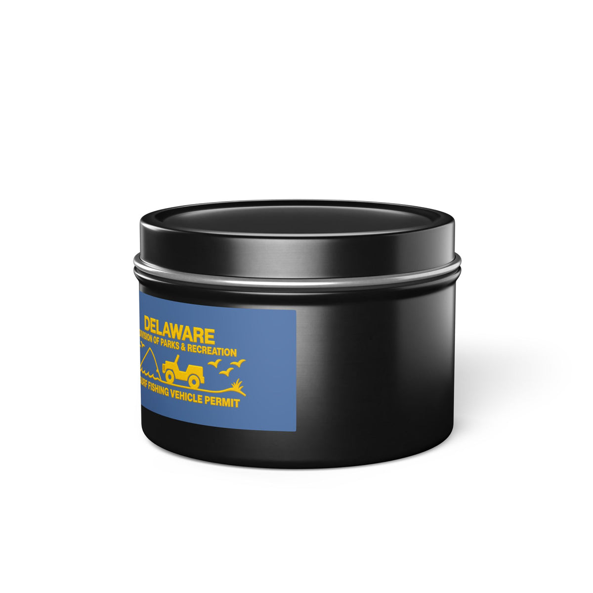 Delaware State Flag Tin Candle – Coastal Surf & Sand Scent