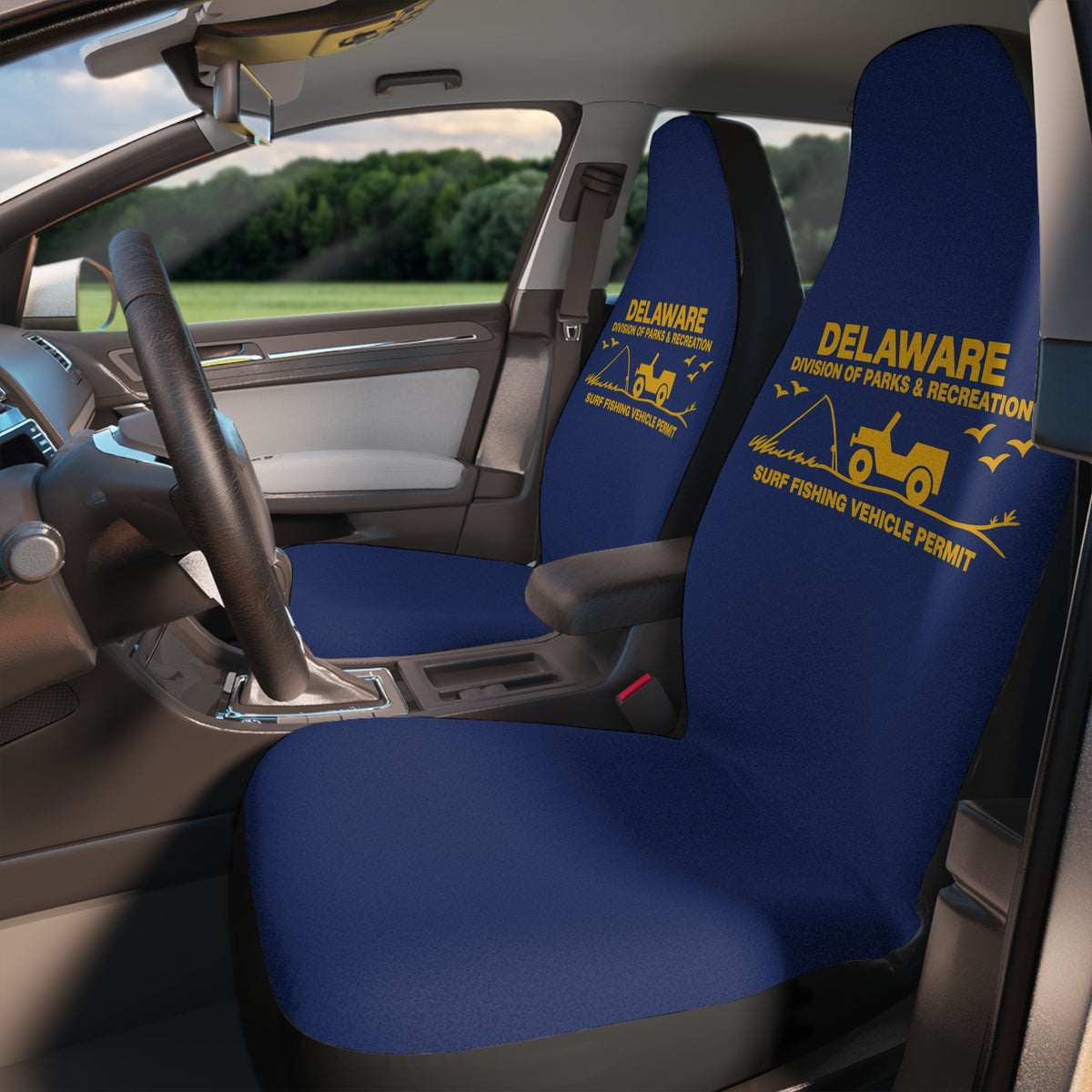 Delaware Surf Fishing Car Seat Covers — Coastal Park & Recreation Design