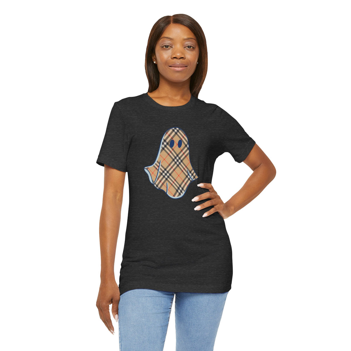 Boujee "Booburry" Plaid Ghost Halloween Tee Shirt
