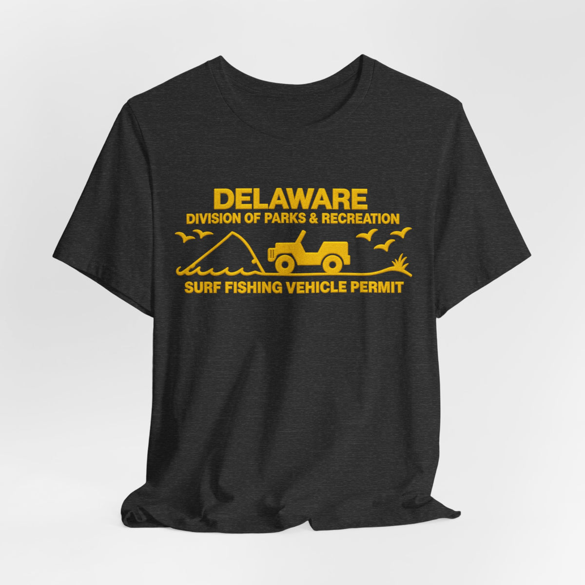 Delaware Surf Fishing Vehicle Permit Tee — Coastal Parks & Recreation Shirt