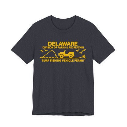 Delaware Surf Fishing Vehicle Permit Tee — Coastal Parks & Recreation Shirt