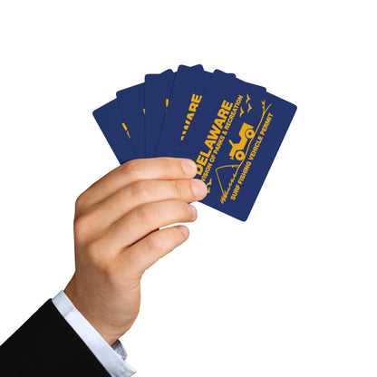 Delaware Surf Fishing Permit Playing Cards — Deck of Poker Cards with Ace Spade Design