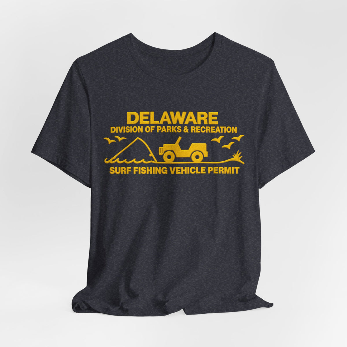 Delaware Surf Fishing Vehicle Permit Tee — Coastal Parks & Recreation Shirt