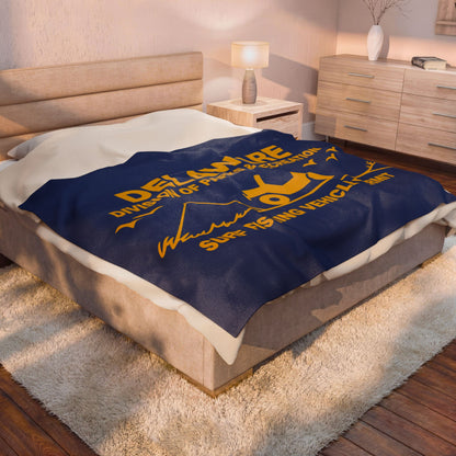 Delaware Parks & Recreation Surf Fishing Permit Velveteen Plush Blanket