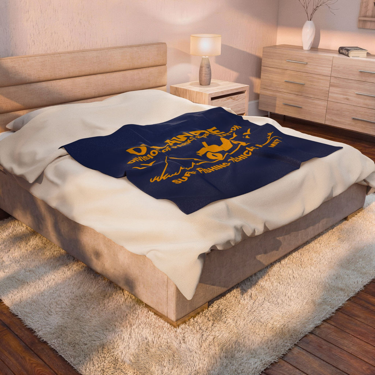 Delaware Parks & Recreation Surf Fishing Permit Velveteen Plush Blanket