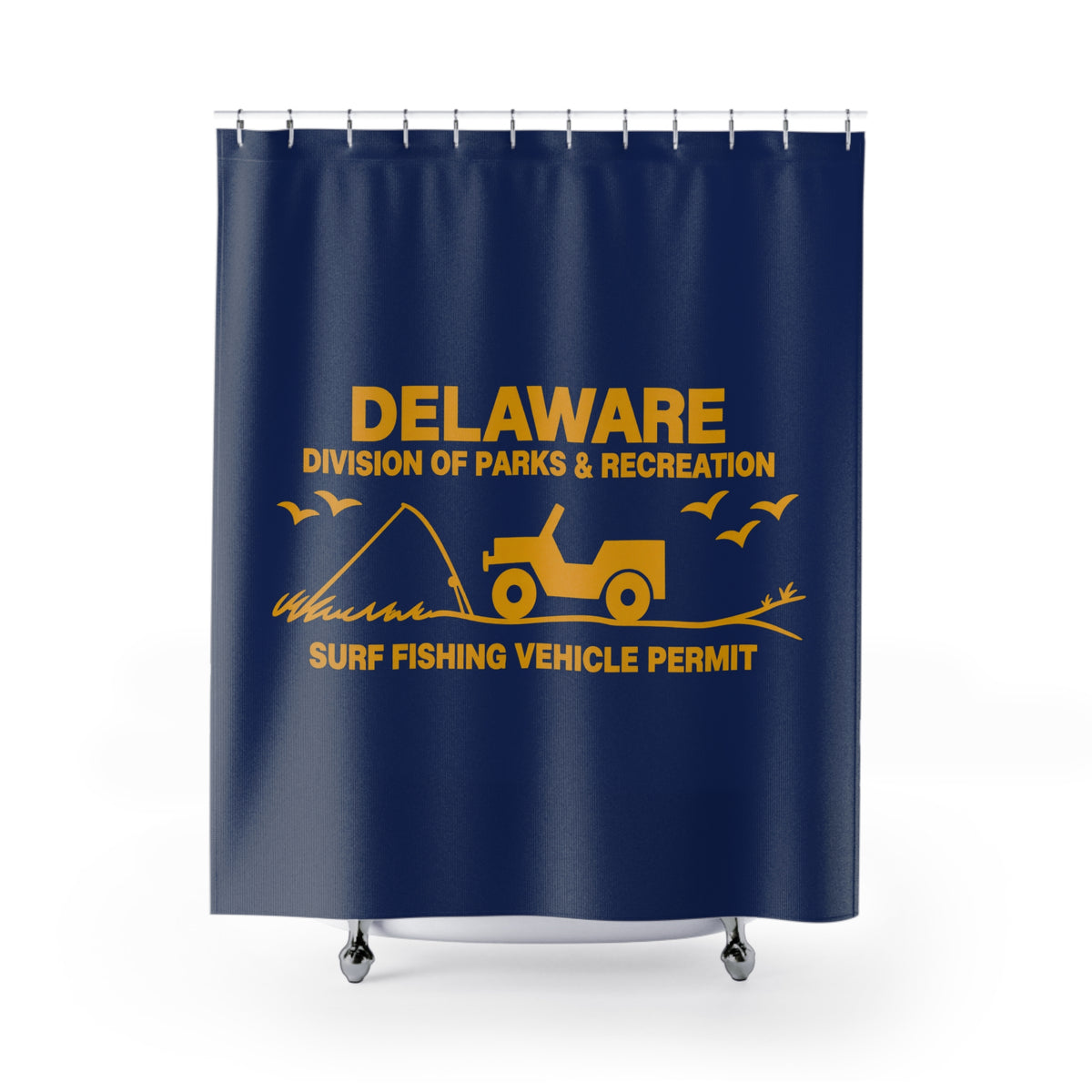 Delaware Parks & Recreation Surf Fishing Permit Shower Curtain