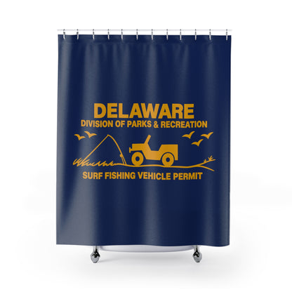 Delaware Parks & Recreation Surf Fishing Permit Shower Curtain